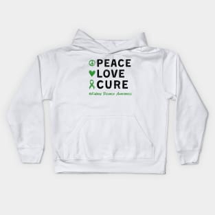 Peace Love Cure Kidney Disease Awareness Day Dialysis Nurse Kids Hoodie